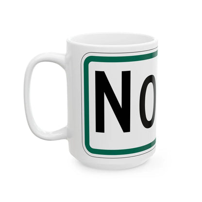 North plate South Dakota (South Dakota) (Road Sign) White Coffee Mug - Go Mug Yourself