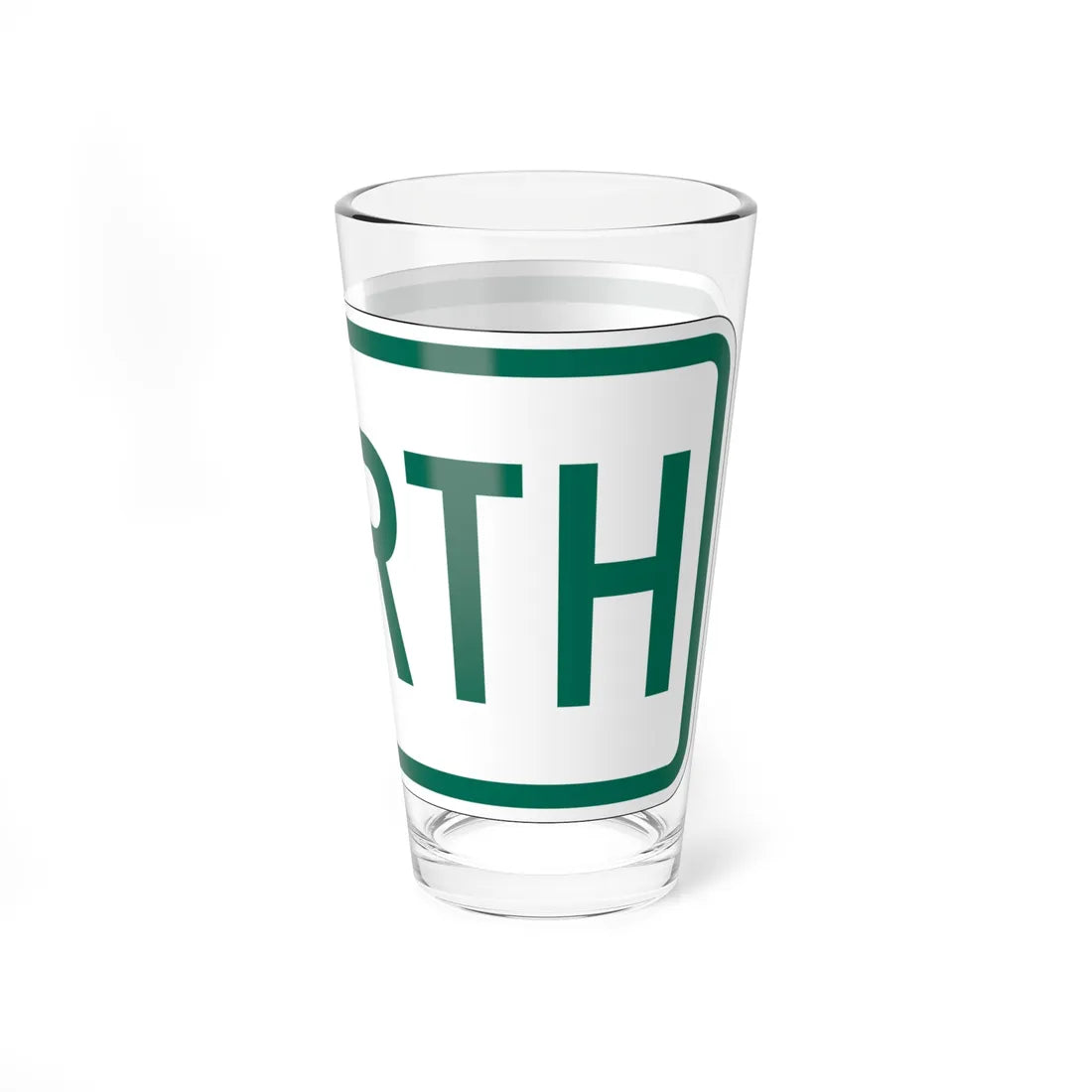 North plate Vermont (Vermont) (Road Sign) Pint Glass 16oz - Go Mug Yourself