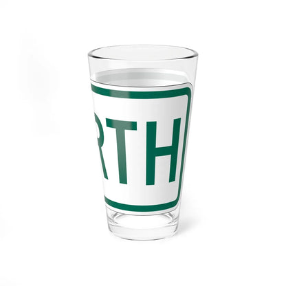 North plate Vermont (Vermont) (Road Sign) Pint Glass 16oz - Go Mug Yourself