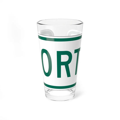 North plate Vermont (Vermont) (Road Sign) Pint Glass 16oz - Go Mug Yourself
