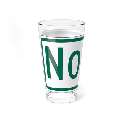 North plate Vermont (Vermont) (Road Sign) Pint Glass 16oz - Go Mug Yourself