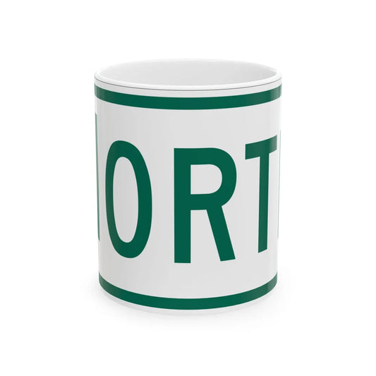North plate Vermont (Vermont) (Road Sign) White Coffee Mug 11oz - Go Mug Yourself