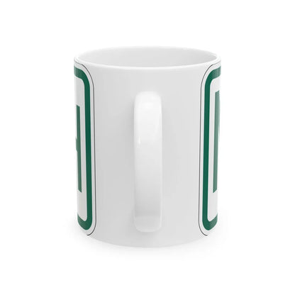 North plate Vermont (Vermont) (Road Sign) White Coffee Mug - Go Mug Yourself