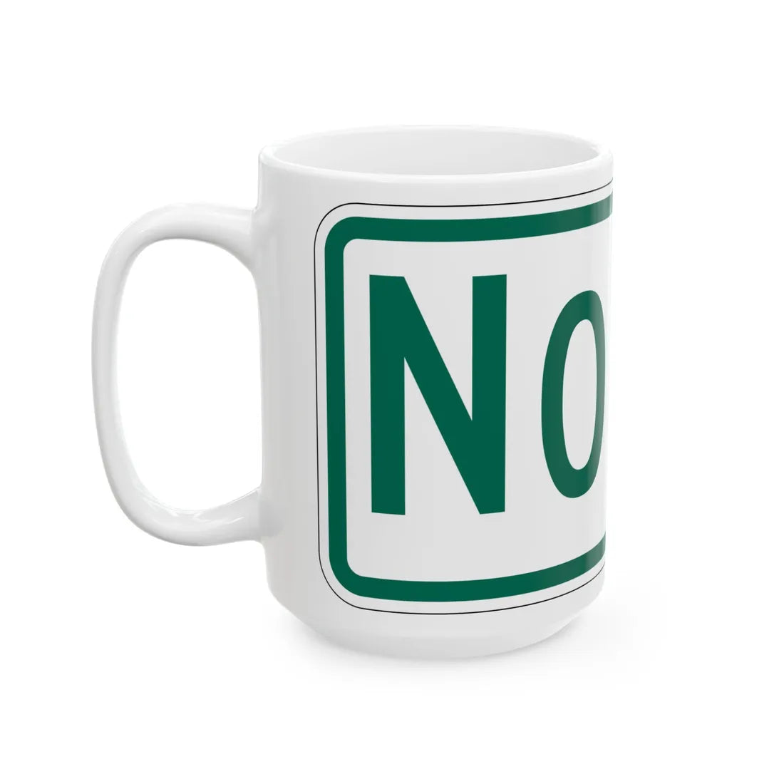 North plate Vermont (Vermont) (Road Sign) White Coffee Mug - Go Mug Yourself