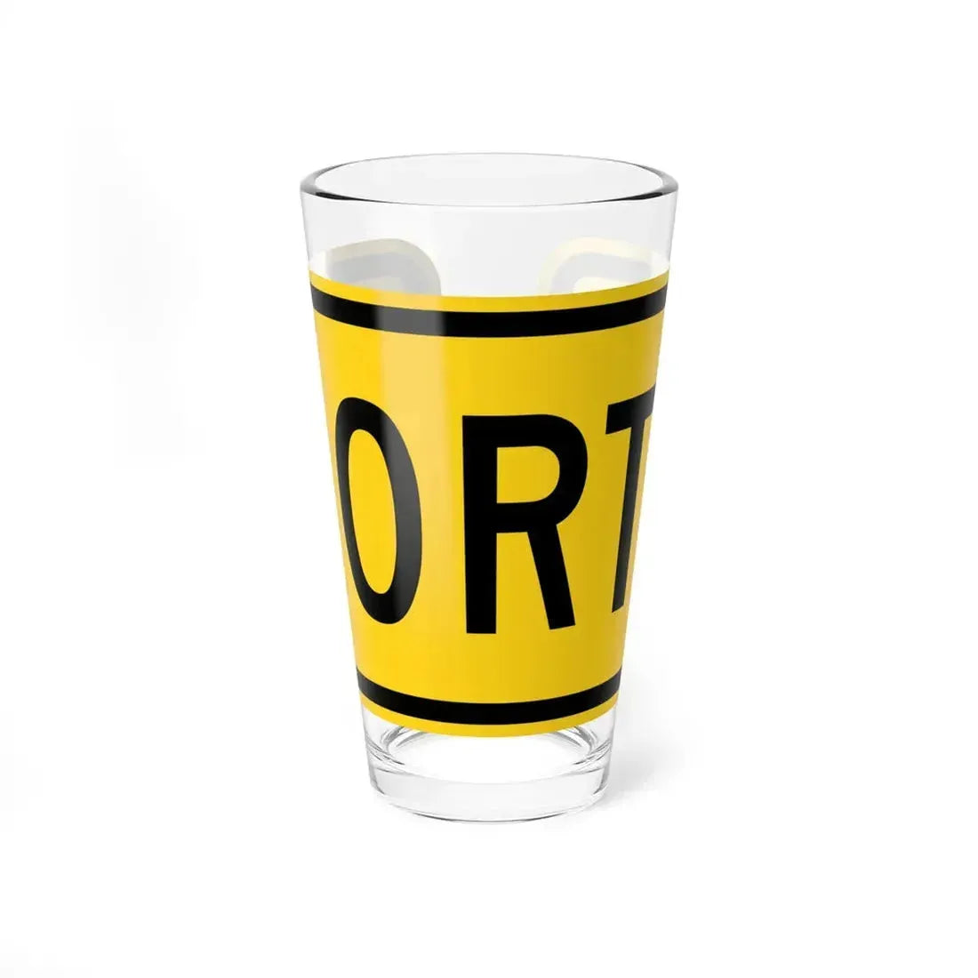 North plate Wyoming (Wyoming) (Road Sign) Pint Glass 16oz 16oz - Go Mug Yourself