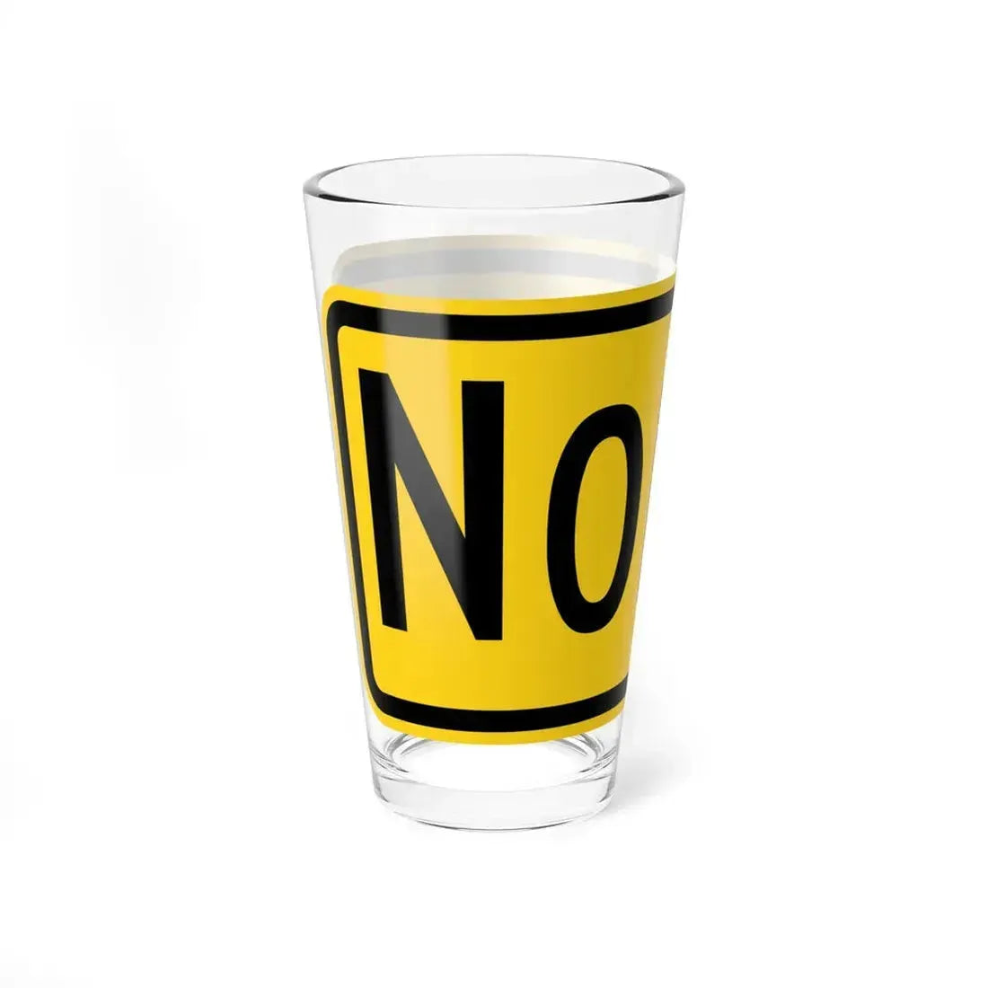 North plate Wyoming (Wyoming) (Road Sign) Pint Glass 16oz - Go Mug Yourself