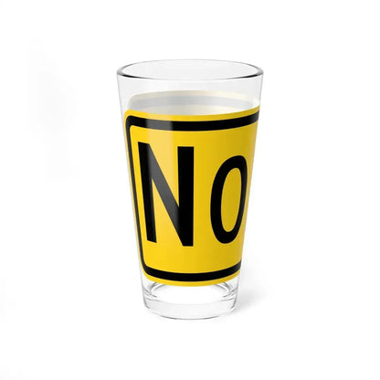 North plate Wyoming (Wyoming) (Road Sign) Pint Glass 16oz - Go Mug Yourself