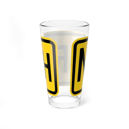 North plate Wyoming (Wyoming) (Road Sign) Pint Glass 16oz - Go Mug Yourself