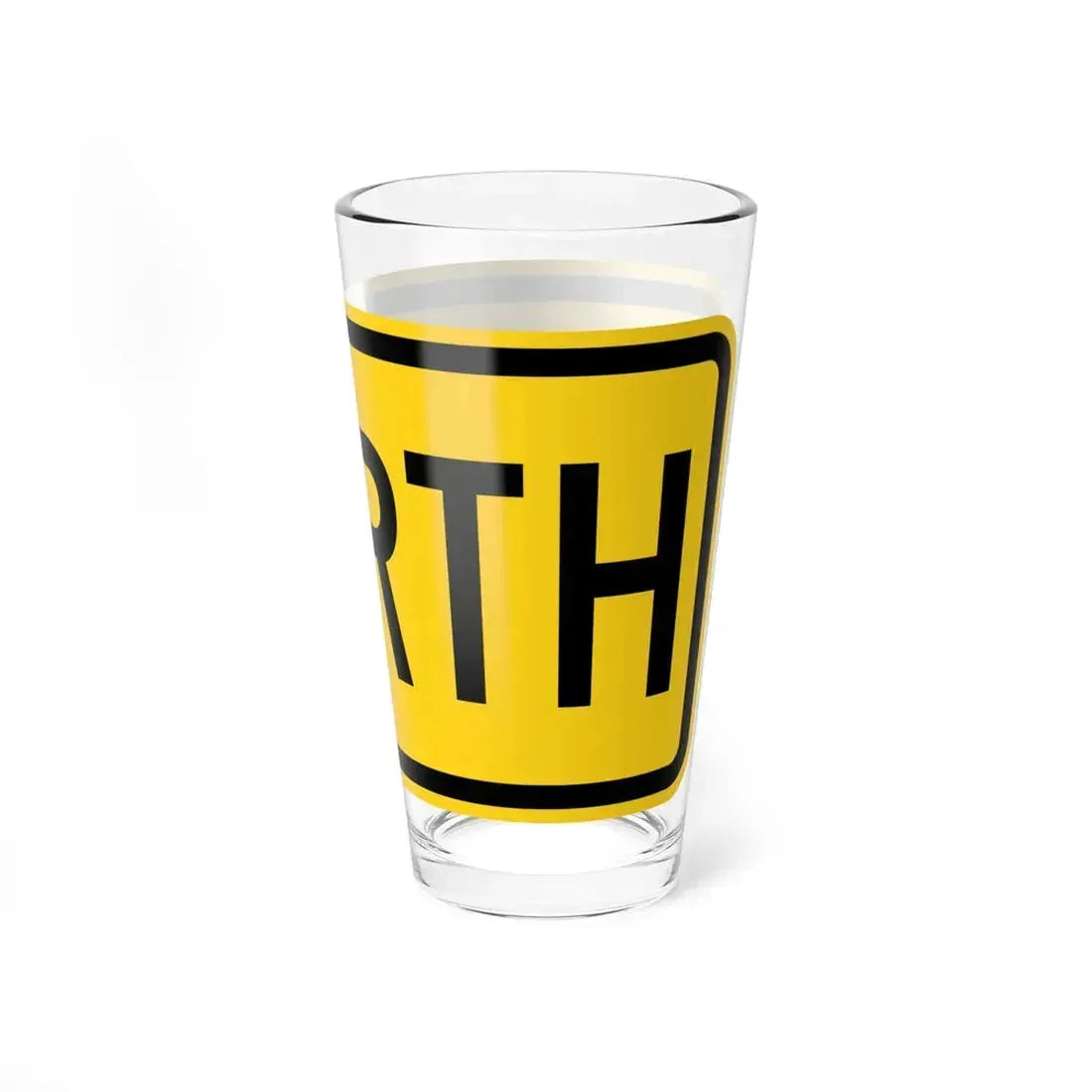 North plate Wyoming (Wyoming) (Road Sign) Pint Glass 16oz - Go Mug Yourself