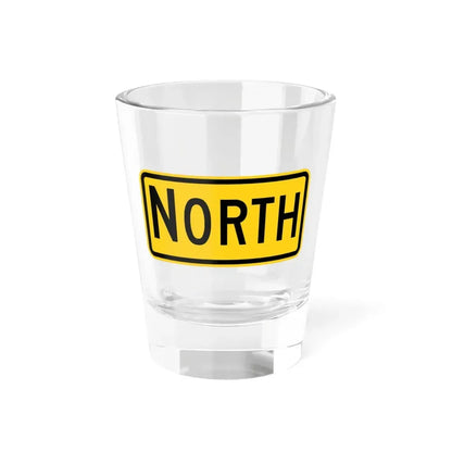 North plate Wyoming (Wyoming) (Road Sign) Shot Glass 1.5oz 1.5oz - Go Mug Yourself
