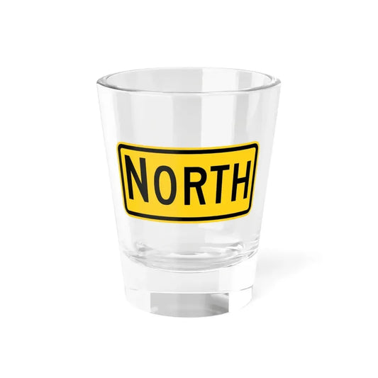North plate Wyoming (Wyoming) (Road Sign) Shot Glass 1.5oz 1.5oz - Go Mug Yourself
