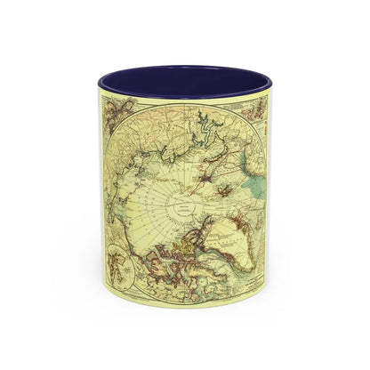 North Pole (1907) (Map) Accent Coffee Mug 11oz Navy - Go Mug Yourself