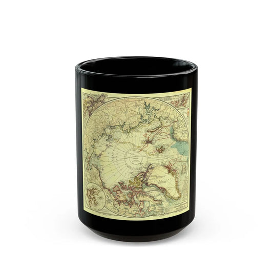 North Pole (1907) (Map) Black Coffee Mug-15oz-Go Mug Yourself