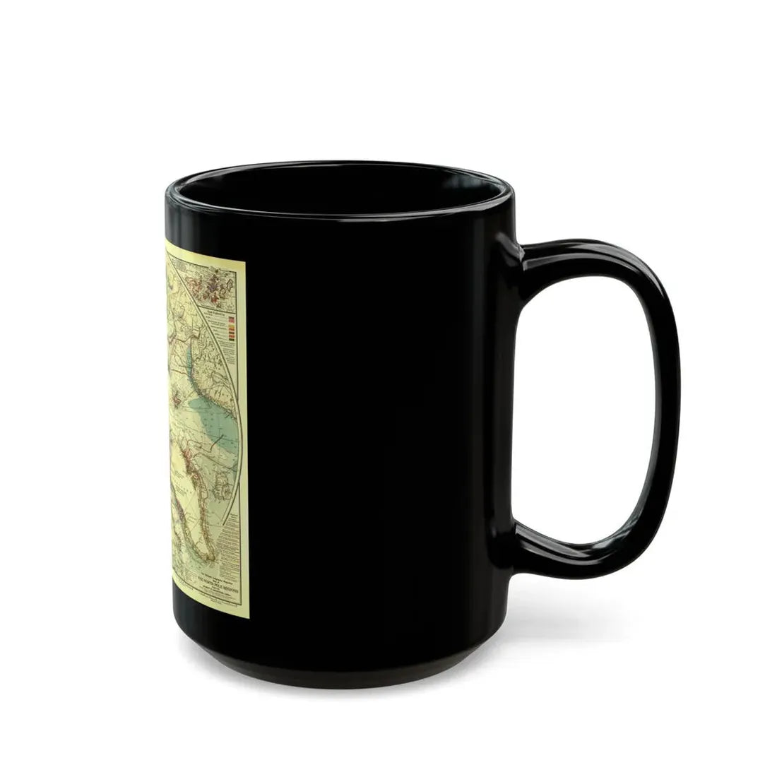 North Pole (1907) (Map) Black Coffee Mug - Go Mug Yourself