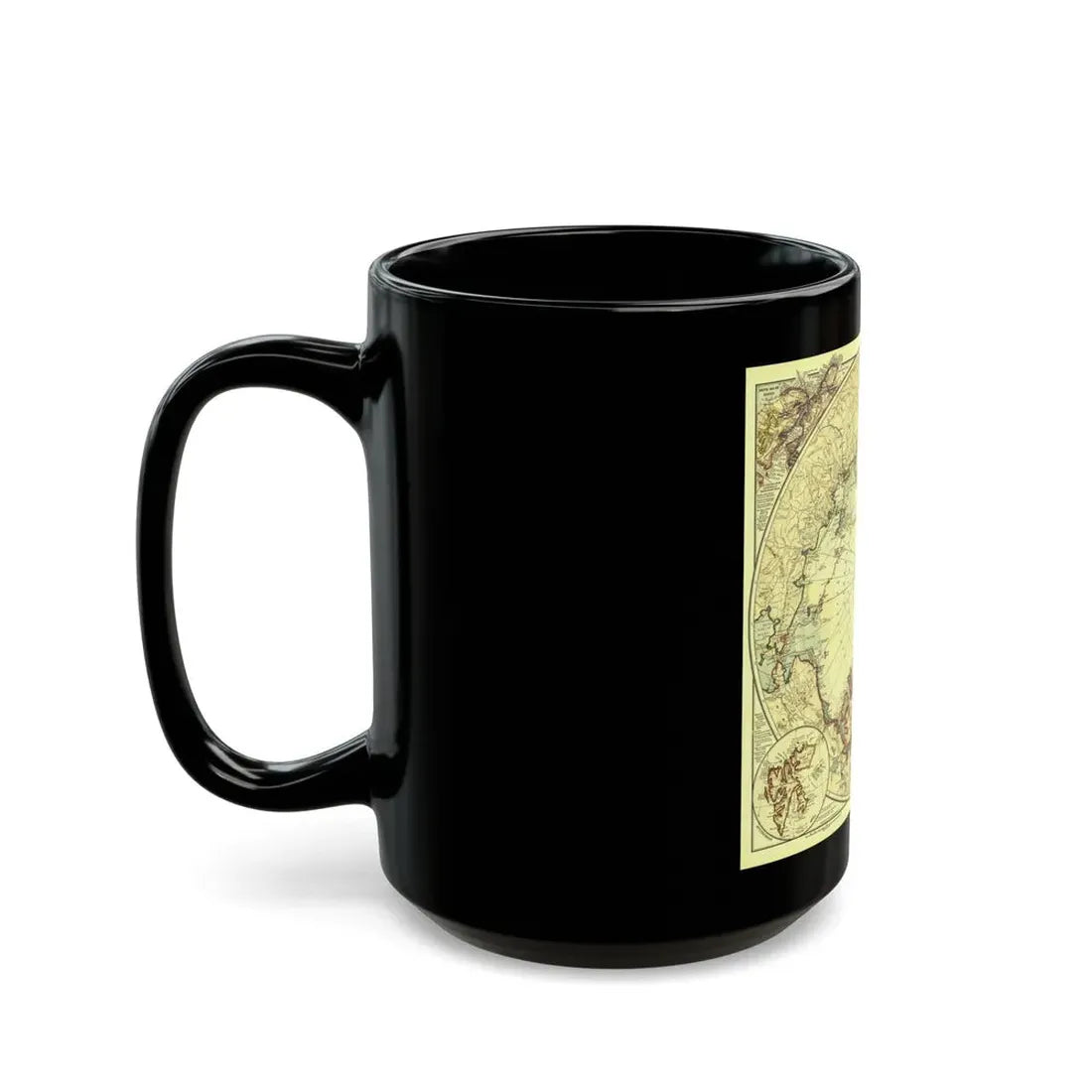 North Pole (1907) (Map) Black Coffee Mug - Go Mug Yourself