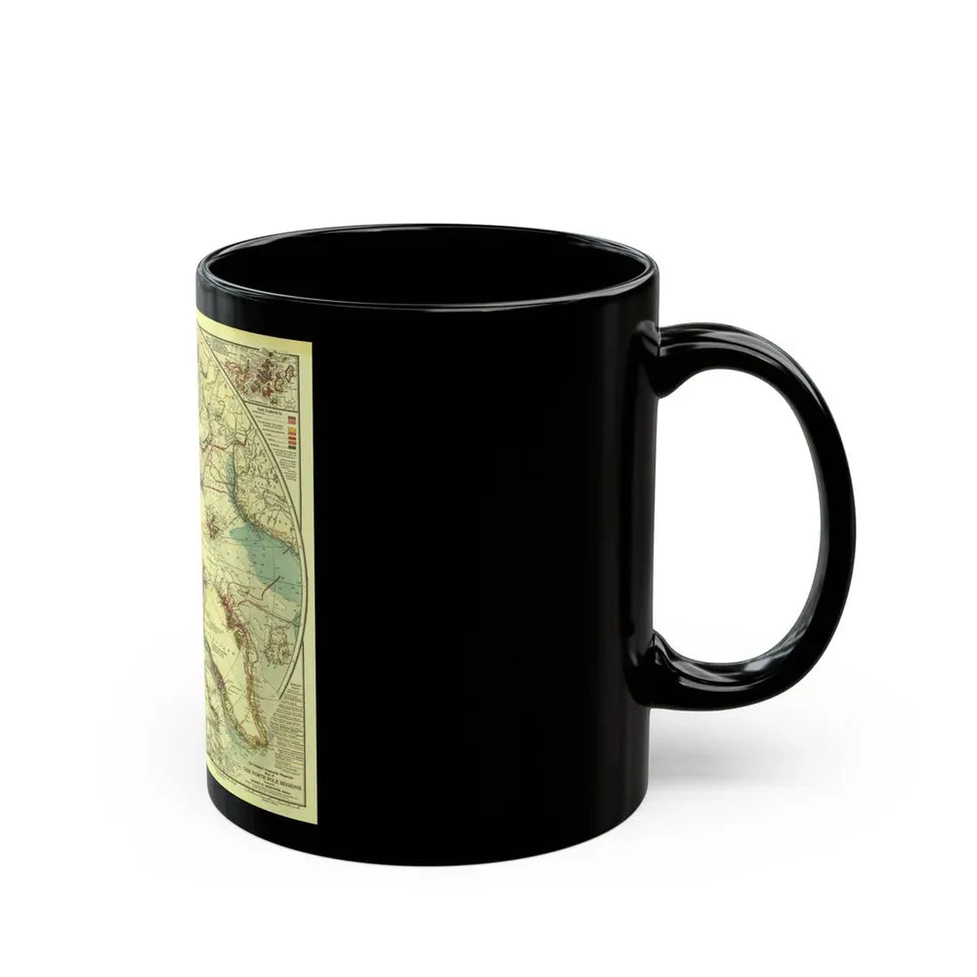 North Pole (1907) (Map) Black Coffee Mug - Go Mug Yourself