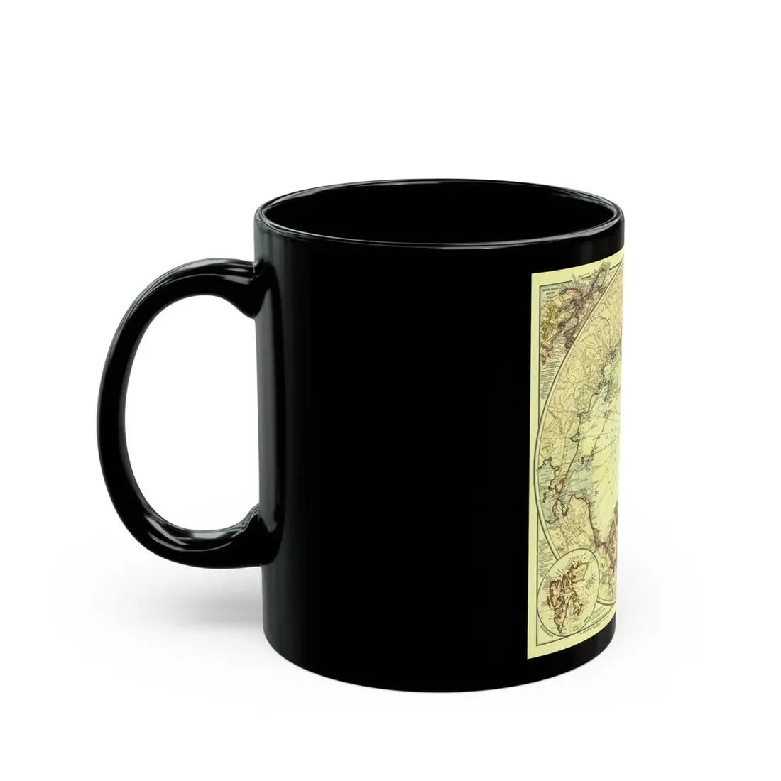 North Pole (1907) (Map) Black Coffee Mug - Go Mug Yourself
