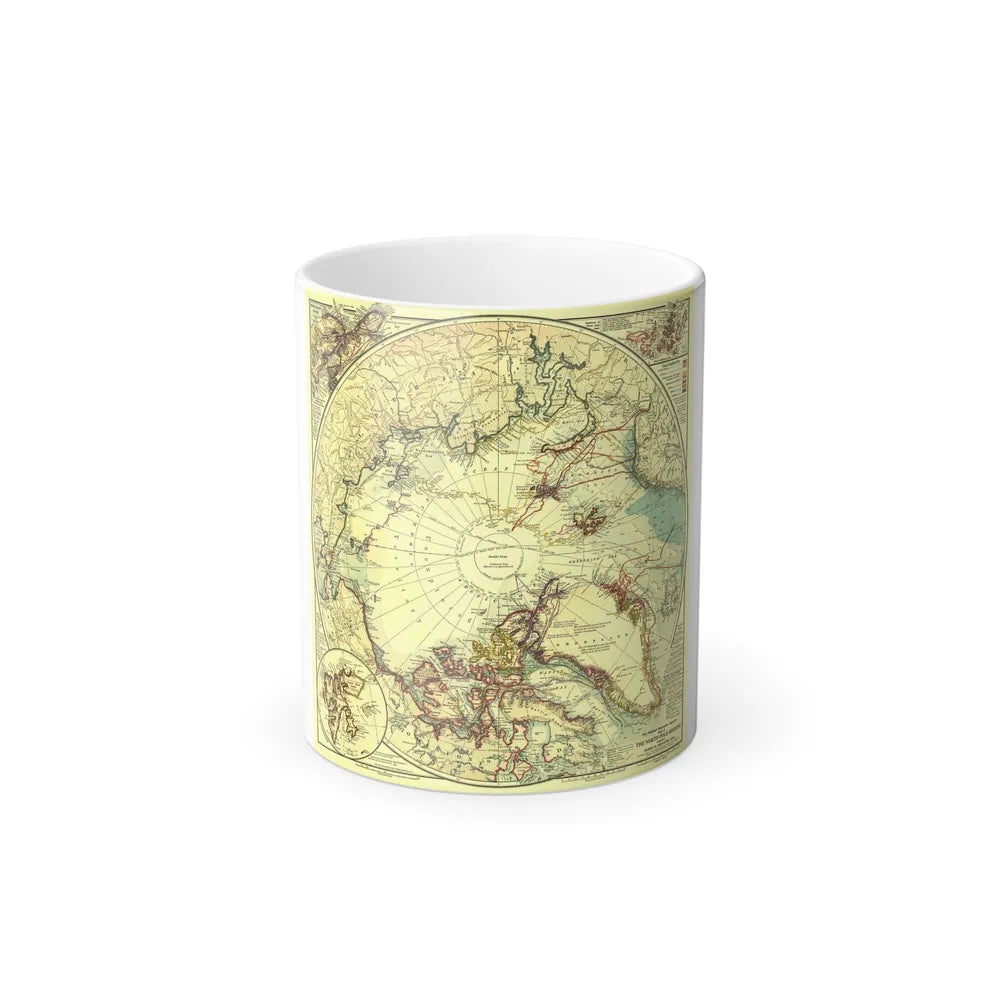 North Pole (1907) (Map) Color Changing Mug 11oz-11oz-Go Mug Yourself