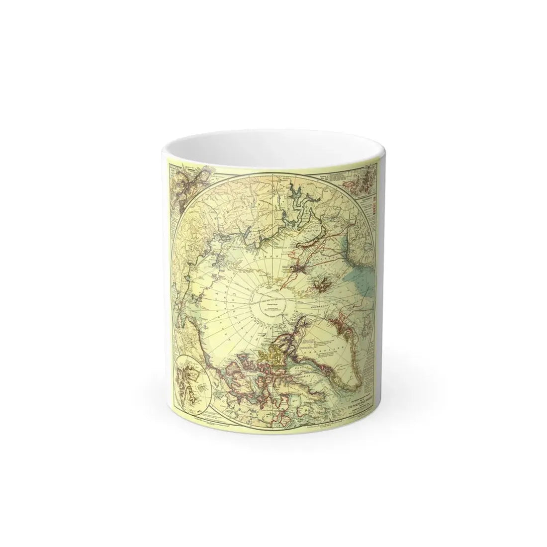 North Pole (1907) (Map) Color Changing Mug 11oz Default Title 11oz - Go Mug Yourself