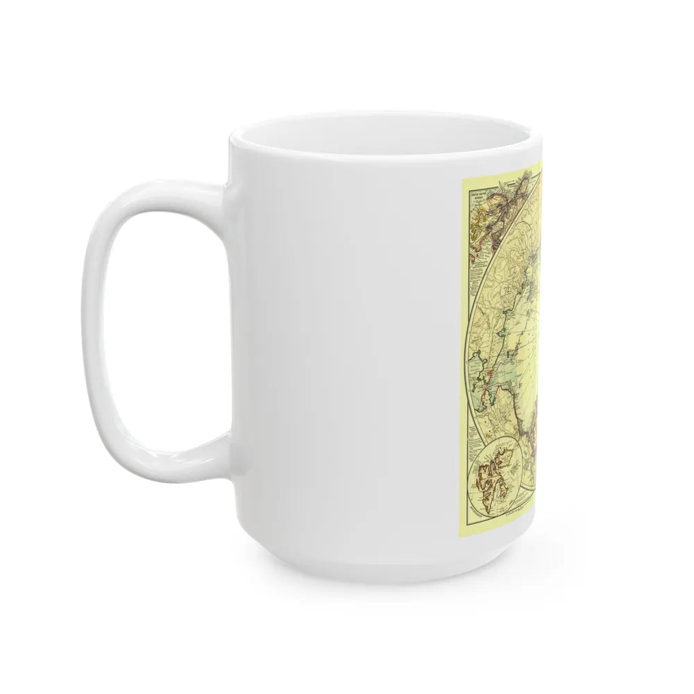 North Pole (1907) (Map) White Coffee Mug-Go Mug Yourself