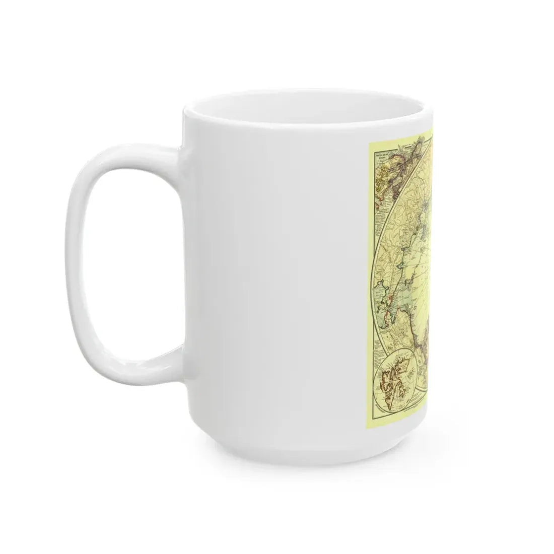North Pole (1907) (Map) White Coffee Mug - Go Mug Yourself