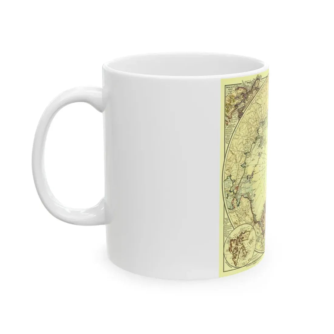 North Pole (1907) (Map) White Coffee Mug - Go Mug Yourself