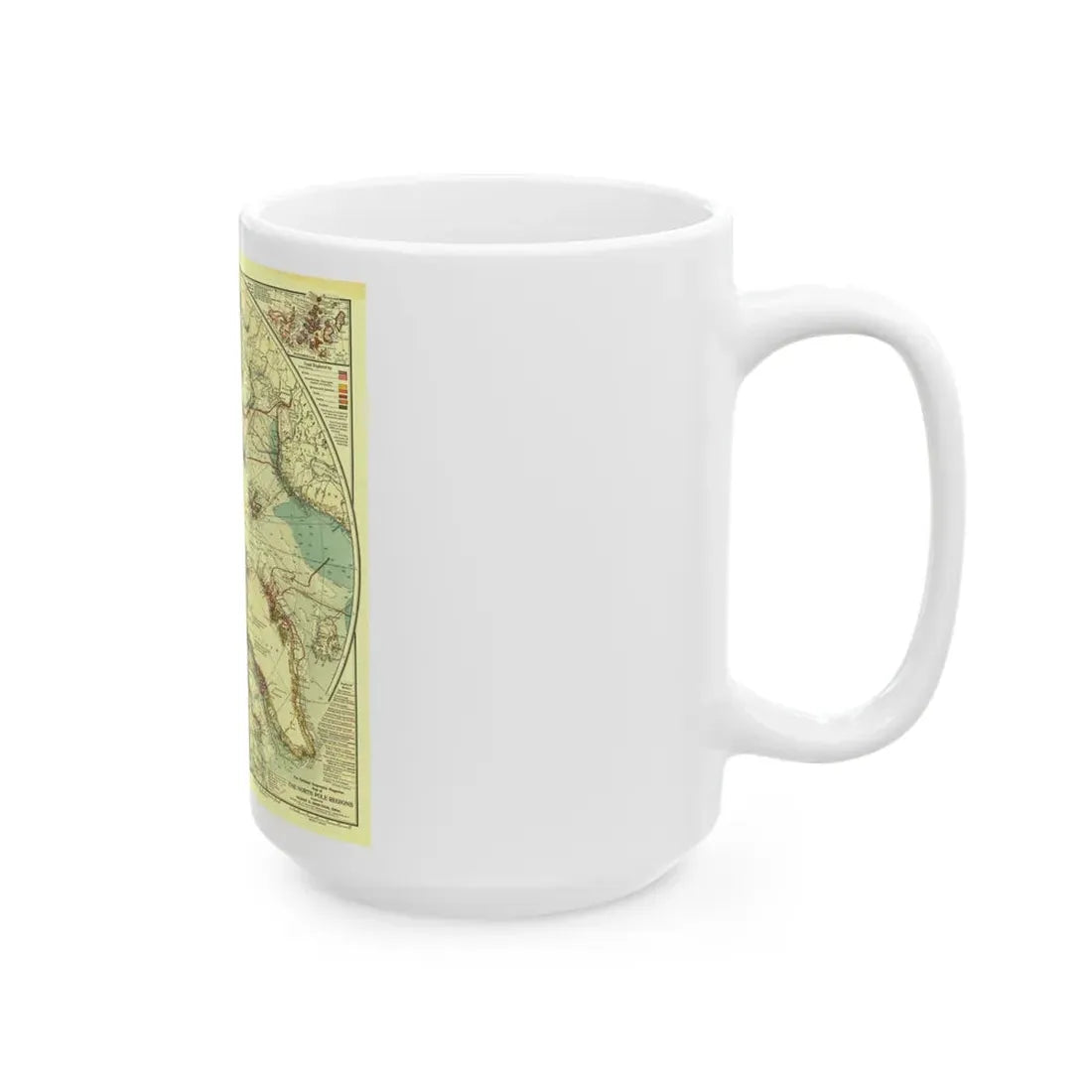 North Pole (1907) (Map) White Coffee Mug - Go Mug Yourself