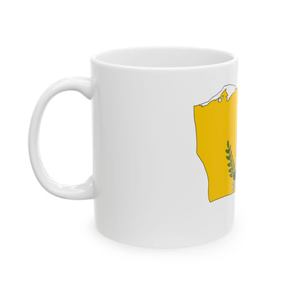 North Sinai Governorate Flag Map (Egypt) White Coffee Mug-Go Mug Yourself