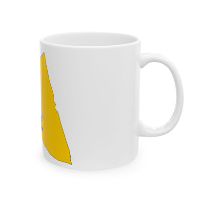 North Sinai Governorate Flag Map (Egypt) White Coffee Mug-Go Mug Yourself