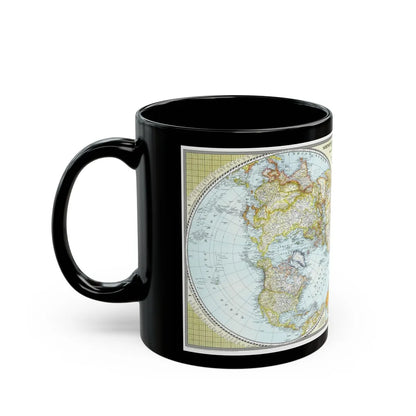 Northern and Southern Hemispheres (1943) (Map) Black Coffee Mug-Go Mug Yourself