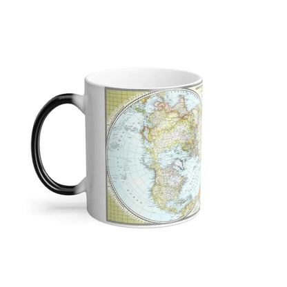 Northern and Southern Hemispheres (1943) (Map) Color Changing Mug 11oz - Go Mug Yourself