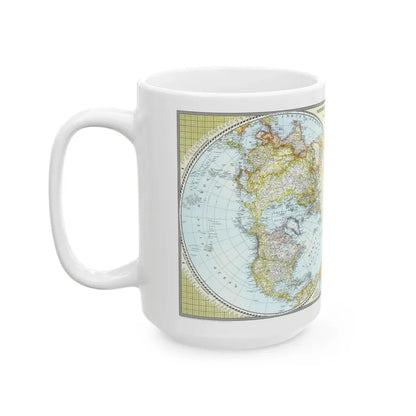 Northern and Southern Hemispheres (1943) (Map) White Coffee Mug - Go Mug Yourself