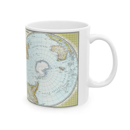 Northern and Southern Hemispheres (1943) (Map) White Coffee Mug-Go Mug Yourself