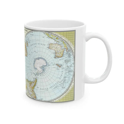 Northern and Southern Hemispheres (1943) (Map) White Coffee Mug - Go Mug Yourself