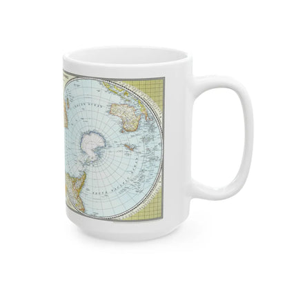 Northern and Southern Hemispheres (1943) (Map) White Coffee Mug-Go Mug Yourself