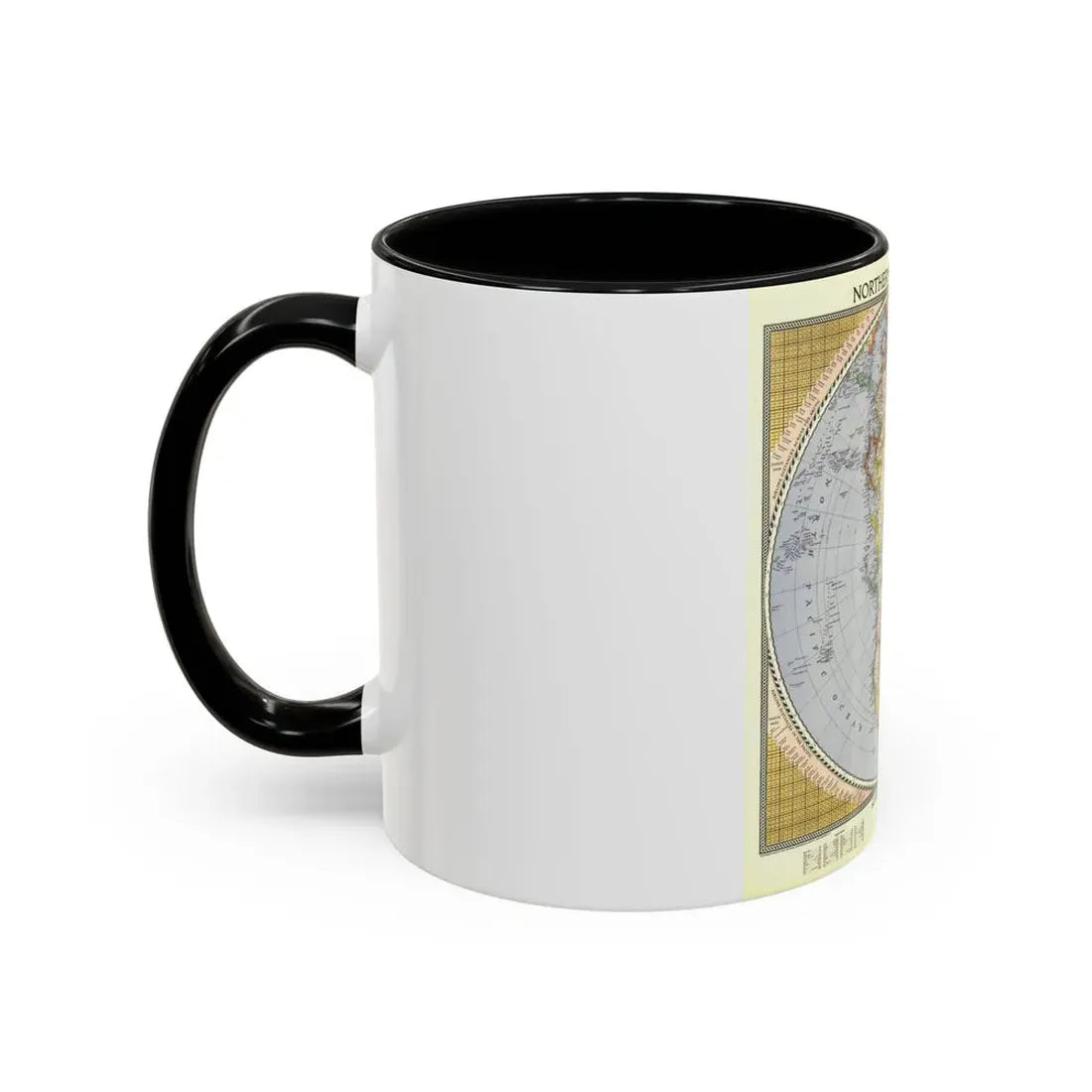 Northern Hemisphere (1946) (Map) Accent Coffee Mug - Go Mug Yourself