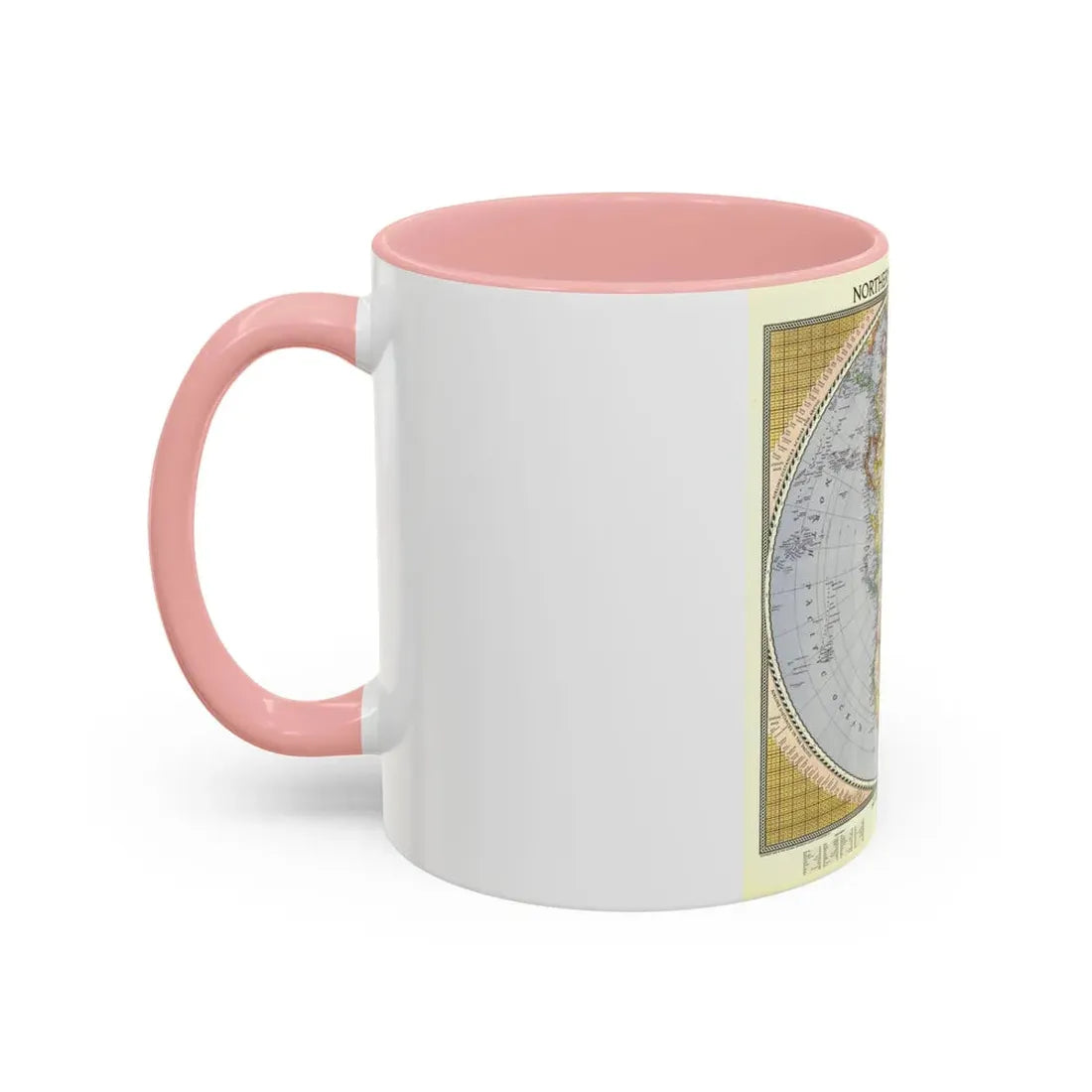 Northern Hemisphere (1946) (Map) Accent Coffee Mug - Go Mug Yourself