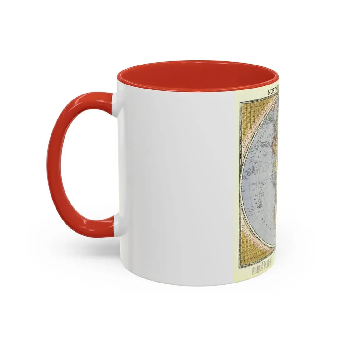 Northern Hemisphere (1946) (Map) Accent Coffee Mug - Go Mug Yourself