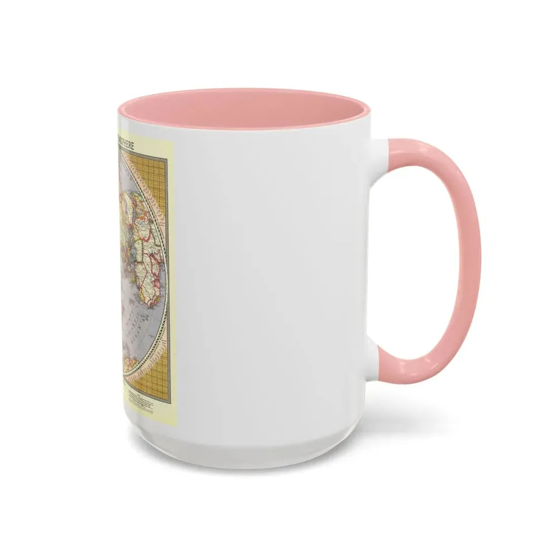 Northern Hemisphere (1946) (Map) Accent Coffee Mug - Go Mug Yourself