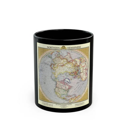 Northern Hemisphere (1946) (Map) Black Coffee Mug 11oz - Go Mug Yourself