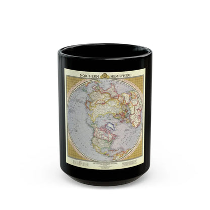 Northern Hemisphere (1946) (Map) Black Coffee Mug-15oz-Go Mug Yourself