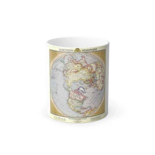 Northern Hemisphere (1946) (Map) Color Changing Mug 11oz-11oz-Go Mug Yourself