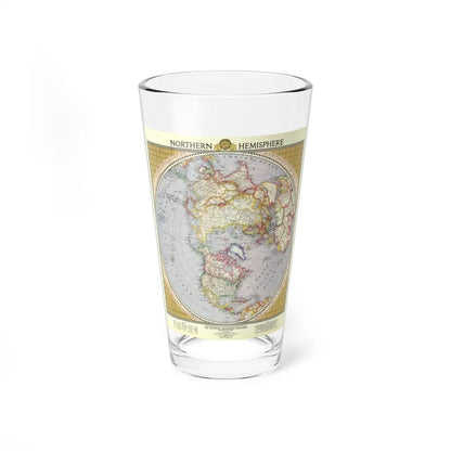 Northern Hemisphere (1946) (Map) Pint Glass 16oz-16oz-Go Mug Yourself