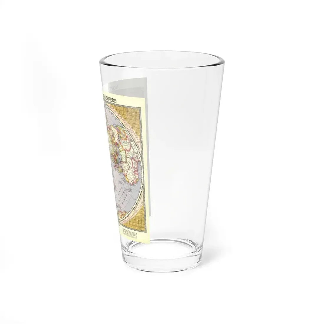 Northern Hemisphere (1946) (Map) Pint Glass 16oz - Go Mug Yourself