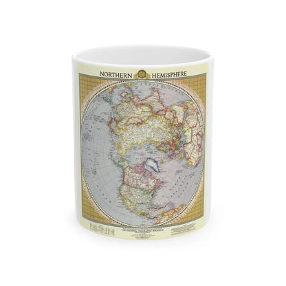 Northern Hemisphere (1946) (Map) White Coffee Mug-11oz-Go Mug Yourself