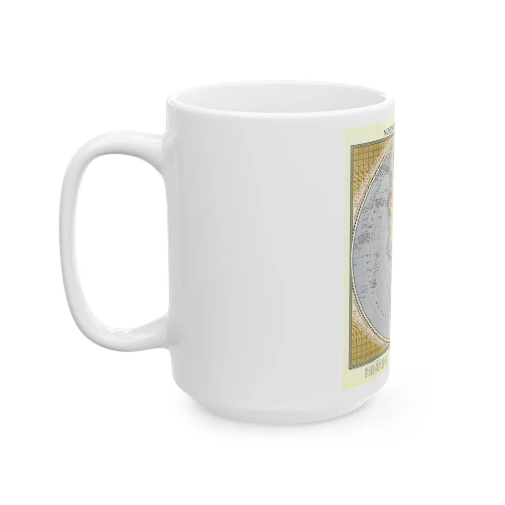 Northern Hemisphere (1946) (Map) White Coffee Mug-Go Mug Yourself