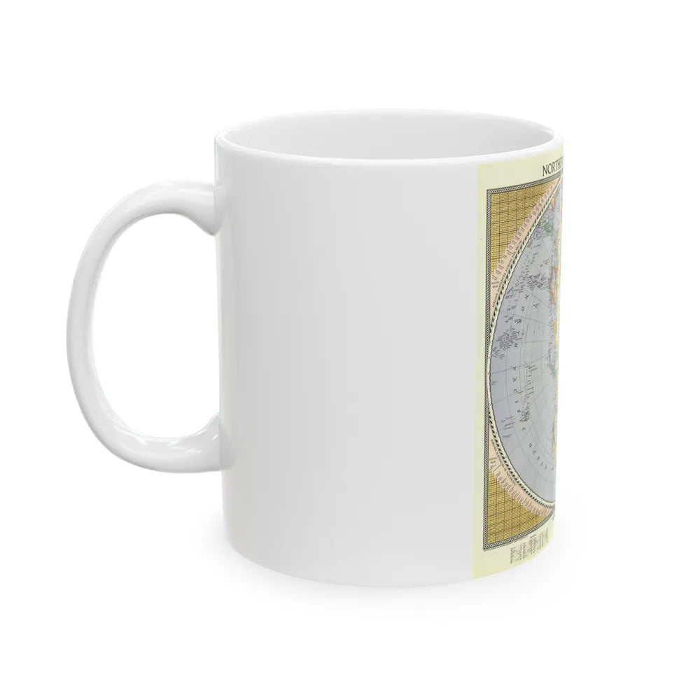 Northern Hemisphere (1946) (Map) White Coffee Mug-Go Mug Yourself