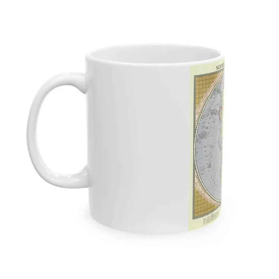 Northern Hemisphere (1946) (Map) White Coffee Mug - Go Mug Yourself