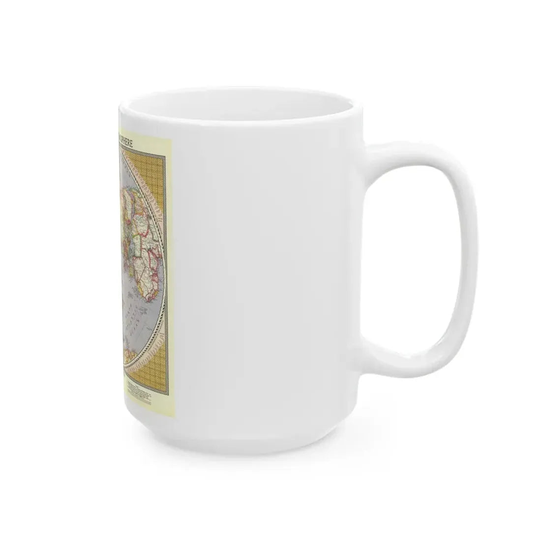 Northern Hemisphere (1946) (Map) White Coffee Mug - Go Mug Yourself