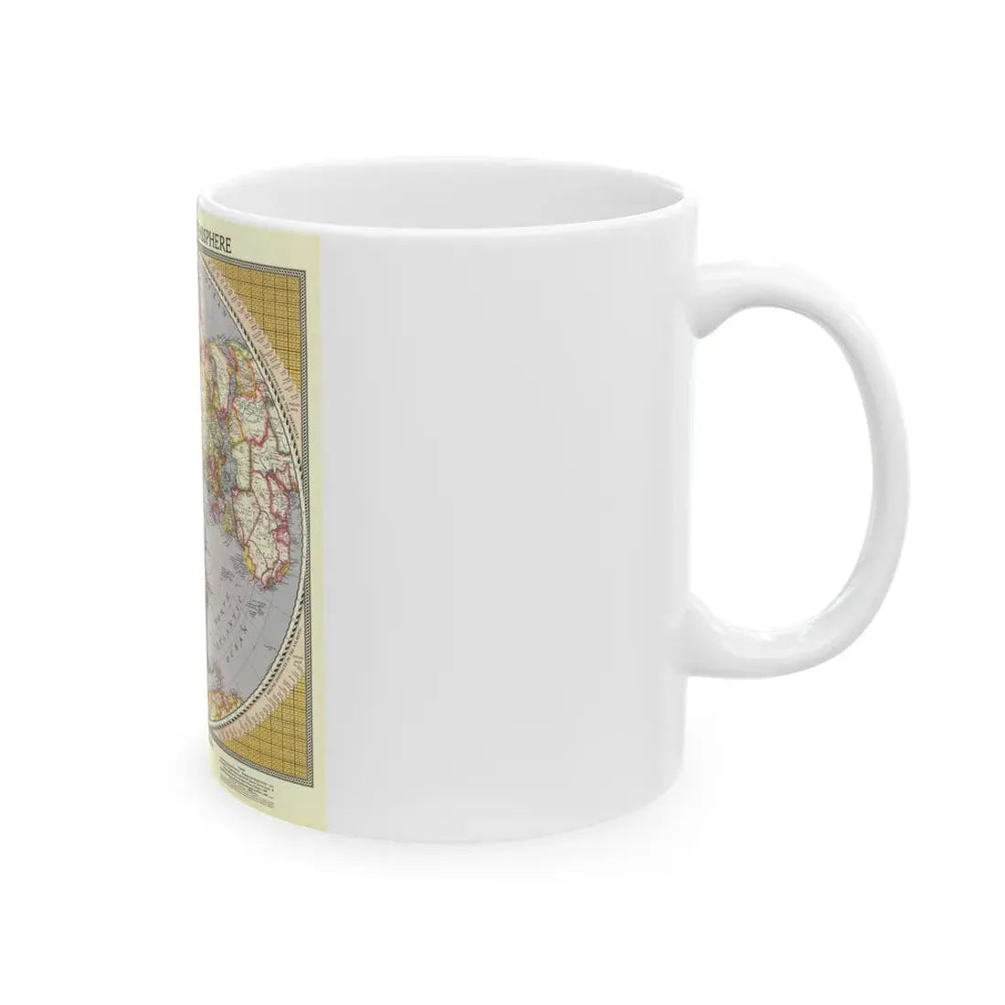 Northern Hemisphere (1946) (Map) White Coffee Mug - Go Mug Yourself